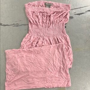 Max & Cleo Pink Off the Shoulder Sundress